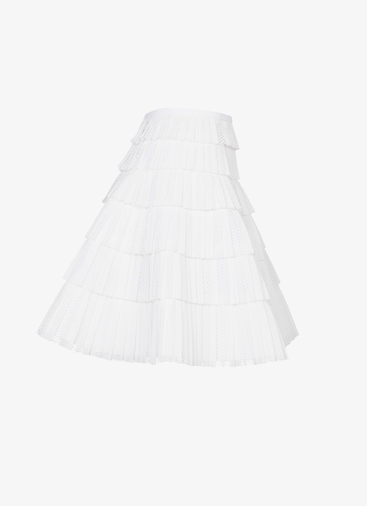 Flared lace skirt
 ALAÏA WHITE FLARED LACE SKIRT